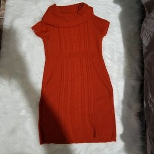 PINK ROSE Orange Sweater Dress